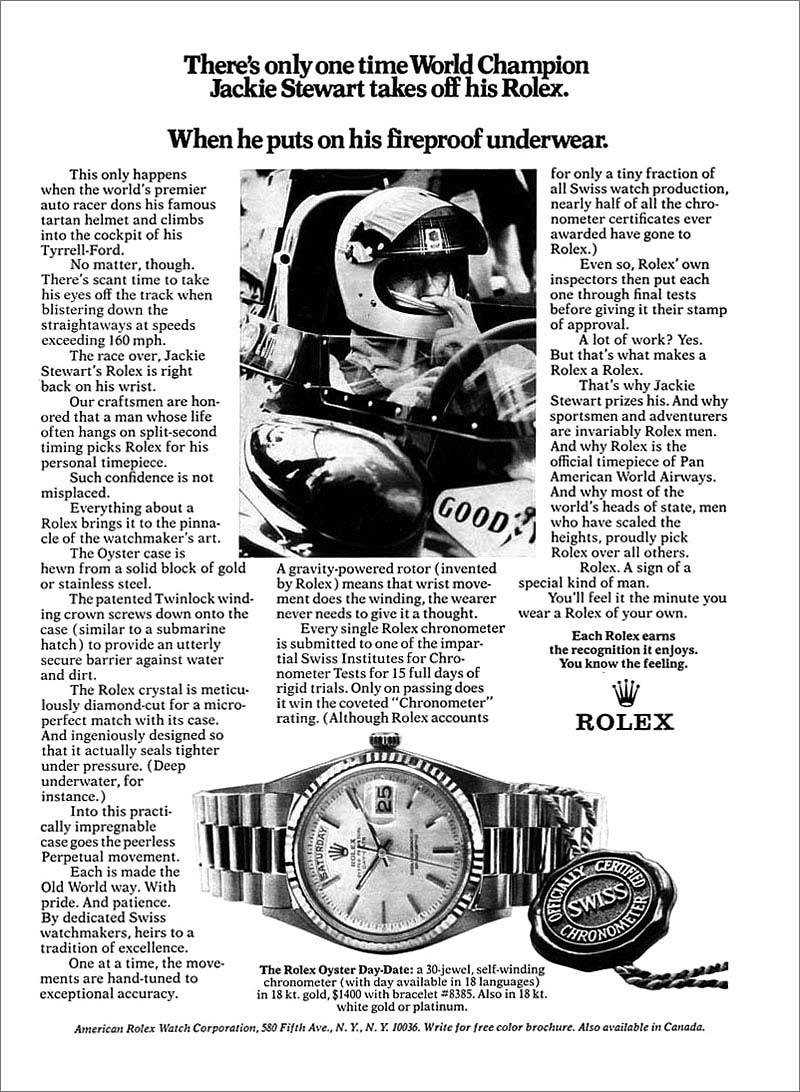 Rolex IG - Sir Jackie Stewart | Relojes Especiales, EL foro de relojes