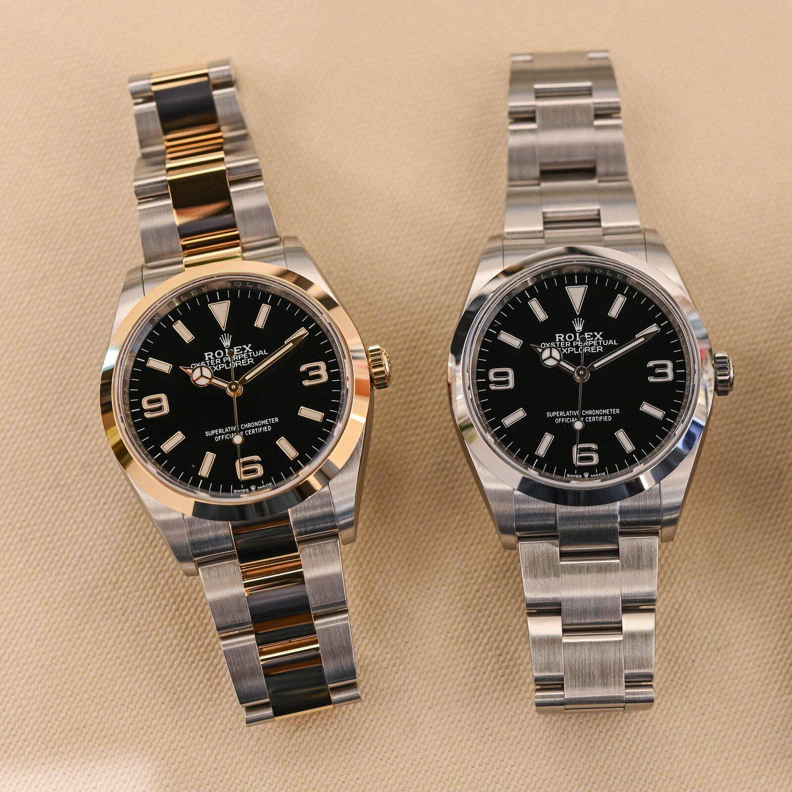 Ayuda New Rolex Explorer 36 vs Datejust 36 Black Steel Oyster | Relojes  Especiales, EL foro de relojes