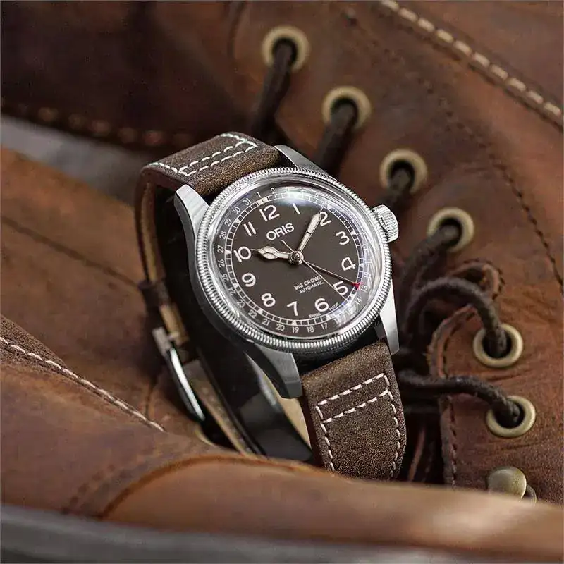 20mm-22mm-Brown-Bomber-Pilot-Watch-Band-Strap-Oris-Pointer-Date-Pilot-Watch.1.webp