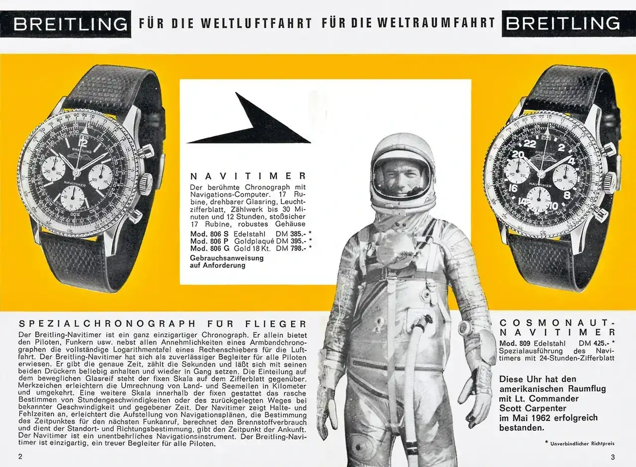 34_Breitling advertisement from the 1964 Breitling Catalogue for the Navitimer and the Naviti...webp