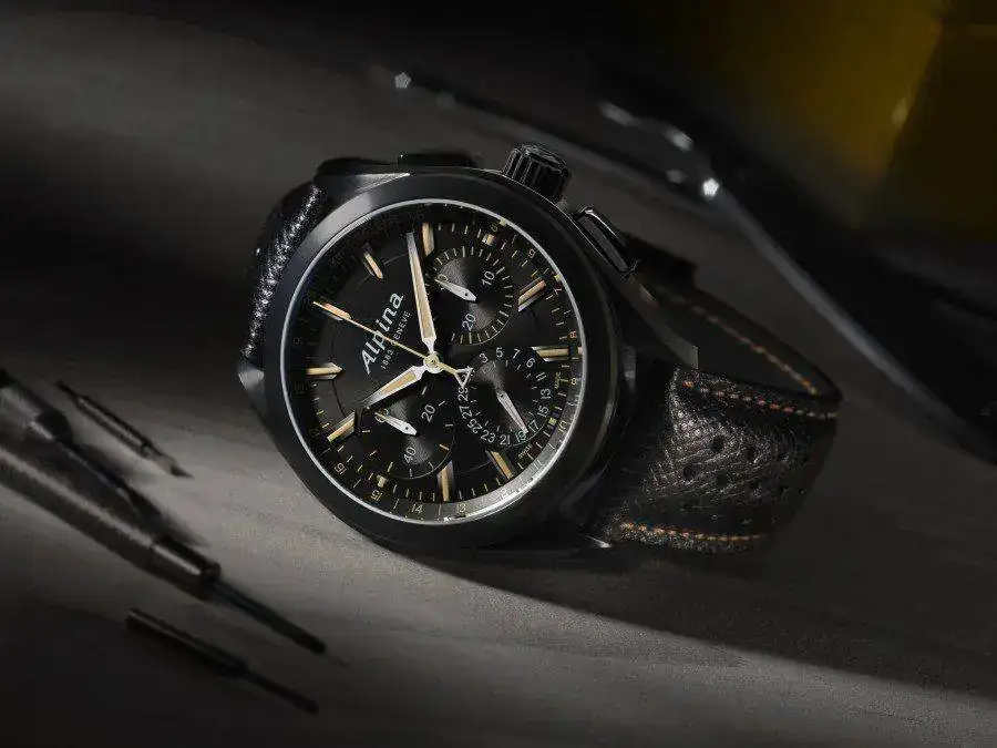 Alpina Full Black Alpiner 4 Manufacture Flyback Chronograph.webp