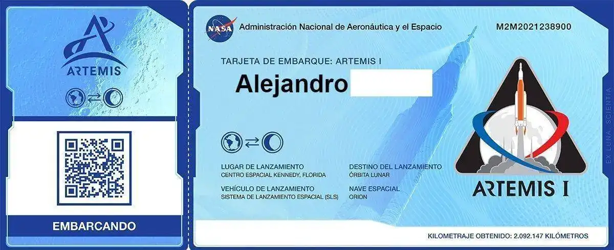 Artemis I. Tarjeta de Embarque de Ale.webp