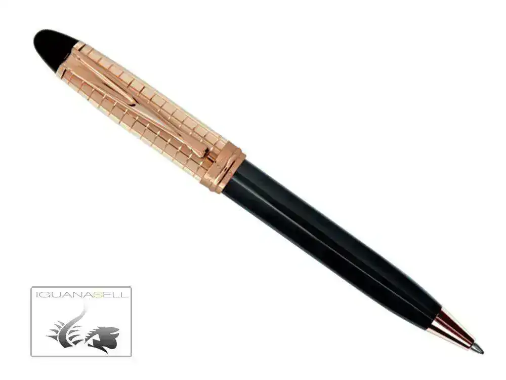 Ballpoint-pen-Black-Resin-Rose-gold-trim-B31PQN--1.webp