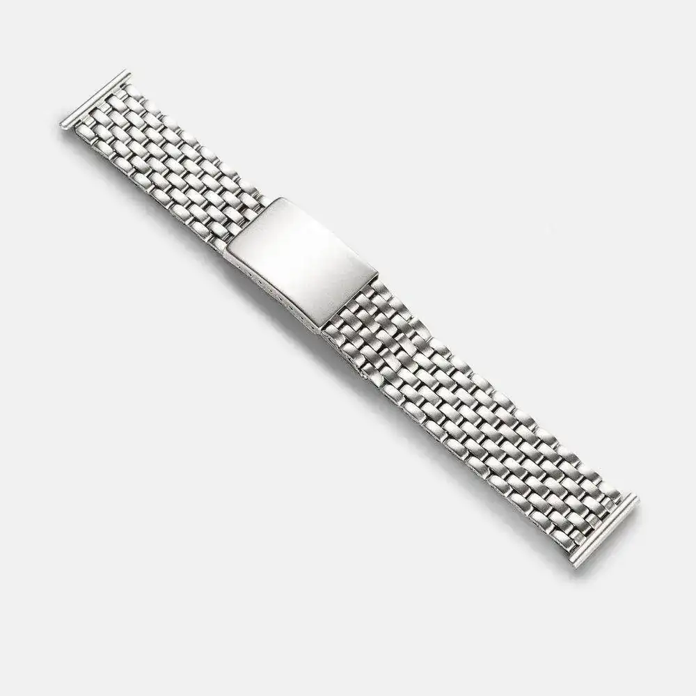 BeadsOfRiceMatteFinishStraightEndLinkSteelWatchBracelet04.jpg