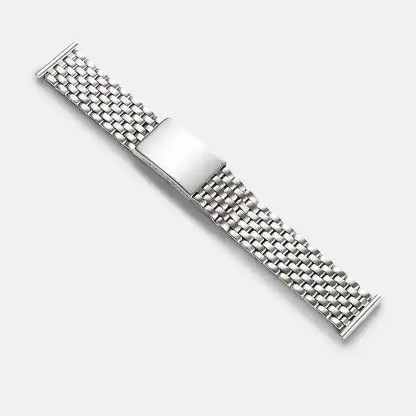 BeadsOfRiceMatteFinishStraightEndLinkSteelWatchBracelet04.jpg