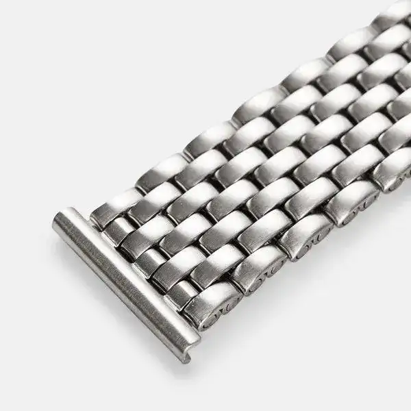 BeadsOfRiceMatteFinishStraightEndLinkSteelWatchBracelet05.jpg