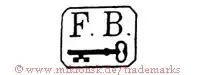 F. B. (mit Schlüssel im Rechteck)