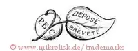 P.E.C. / Depose / Brevete (auf Apfel? Frucht mit Blatt)