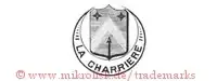 La Charriere (in Sichel mit Schild/Wappen)
