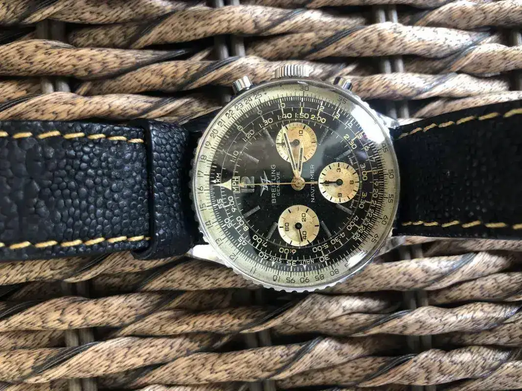 Breitling Navitimer Tricompax Negro Amarillo VI.webp
