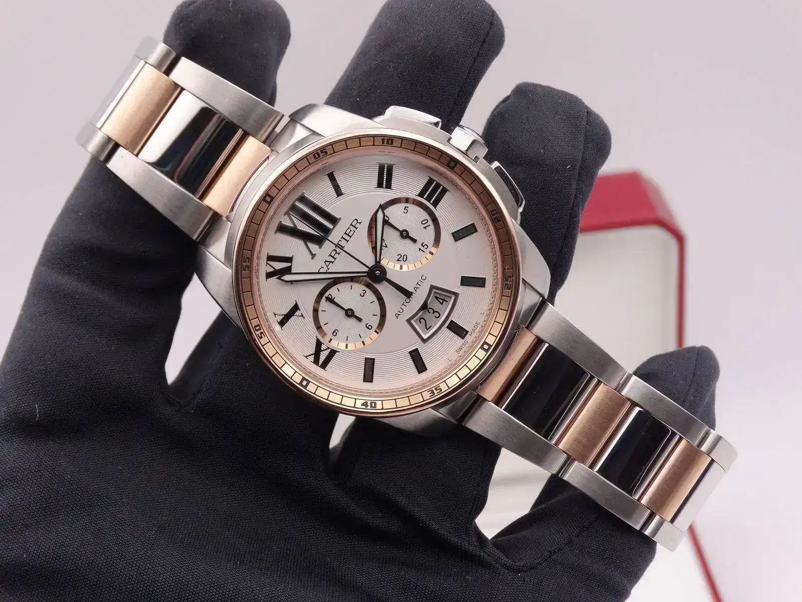 Cartier Calibre de Chronograph Steel & Gold 9319.webp