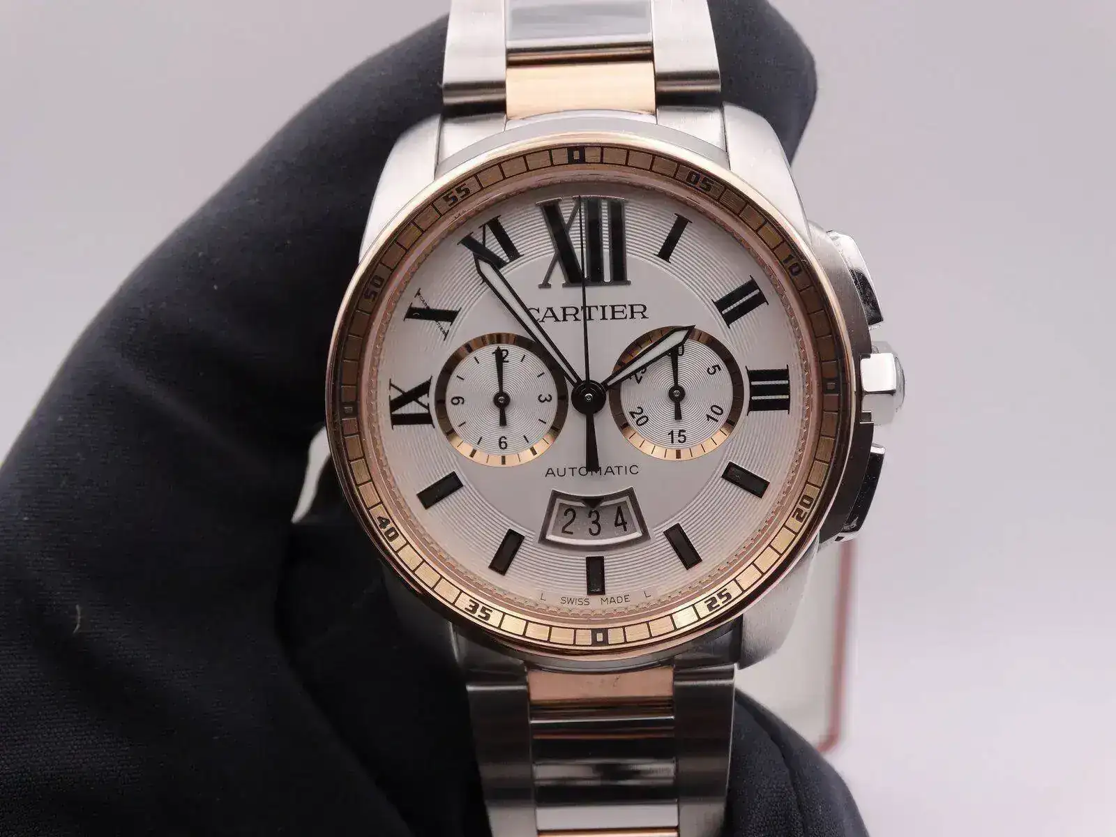 Cartier Calibre de Chronograph Steel & Gold 9322.webp