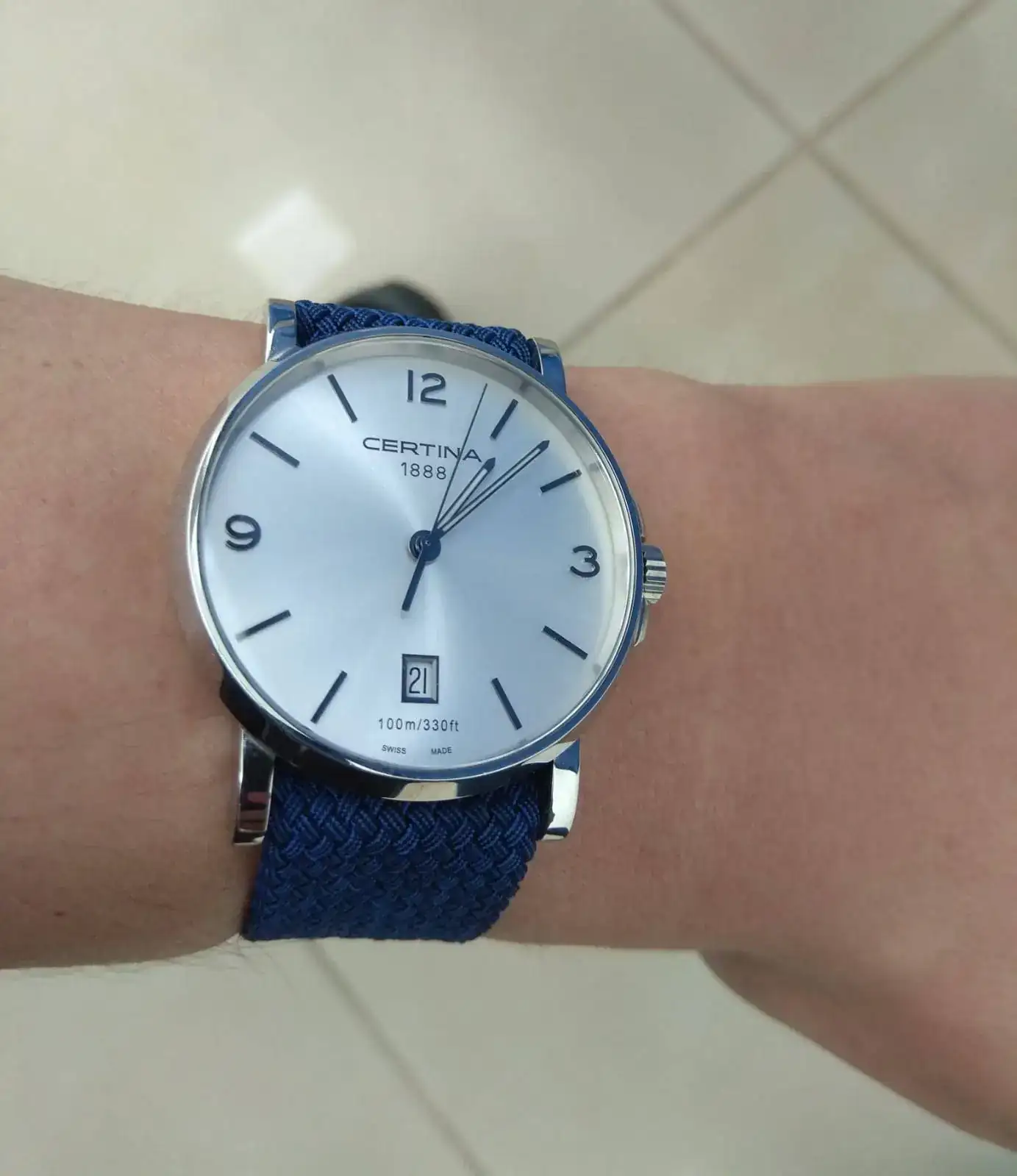 Certina Caimano - Perlon azul.webp