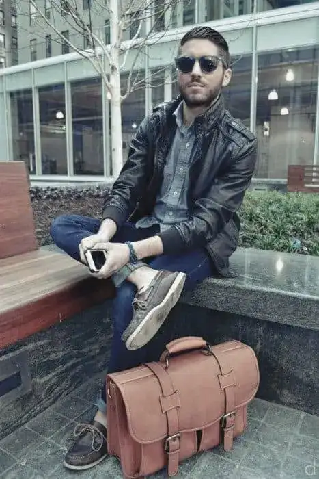 cool-unique-how-to-wear-boat-shoes-outfits-styles-for-men-with-black-leather-jacket.webp