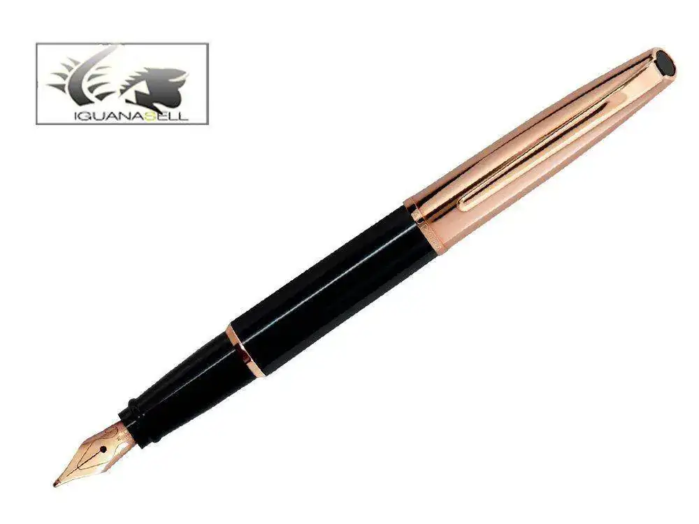 e-Fountain-Pen-Black-Resin-Rose-gold-trim-E05LP--3.webp