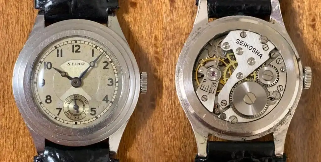 Reloj Seikosha de antes de la guerra con movimiento derivado de Moeris