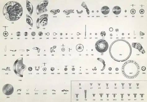 Enicar AR 161 watch parts
