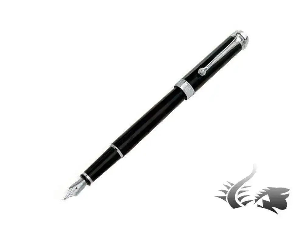 entum-Fountain-Pen-Resin-Chrome-trim-Black-D14-N-1.webp