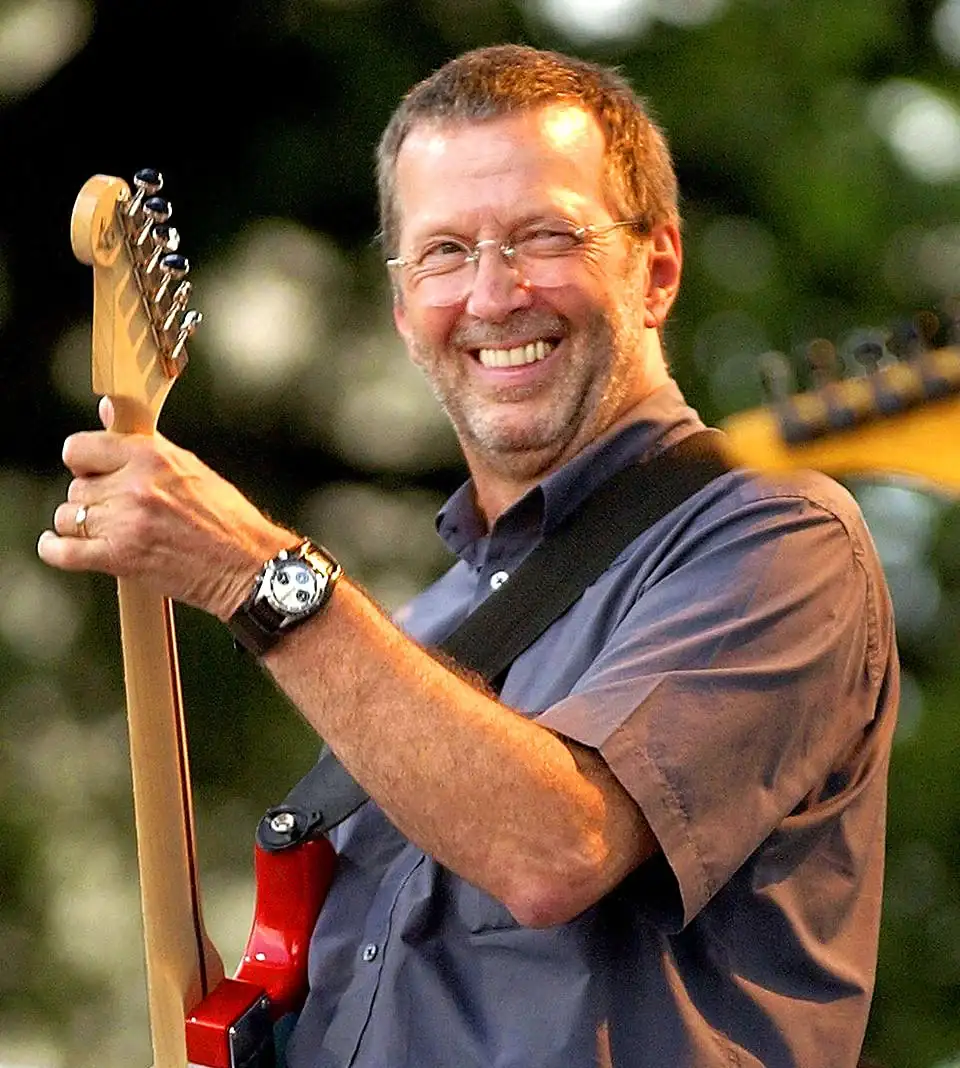 Eric-Clapton-wearing-Paul-Newman-Daytona-on-a-Fatstrap.webp