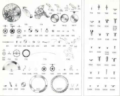 Felsa 4009 watch spare parts