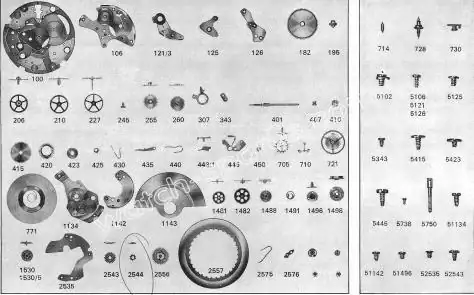 FHF Font 905 watch spare parts