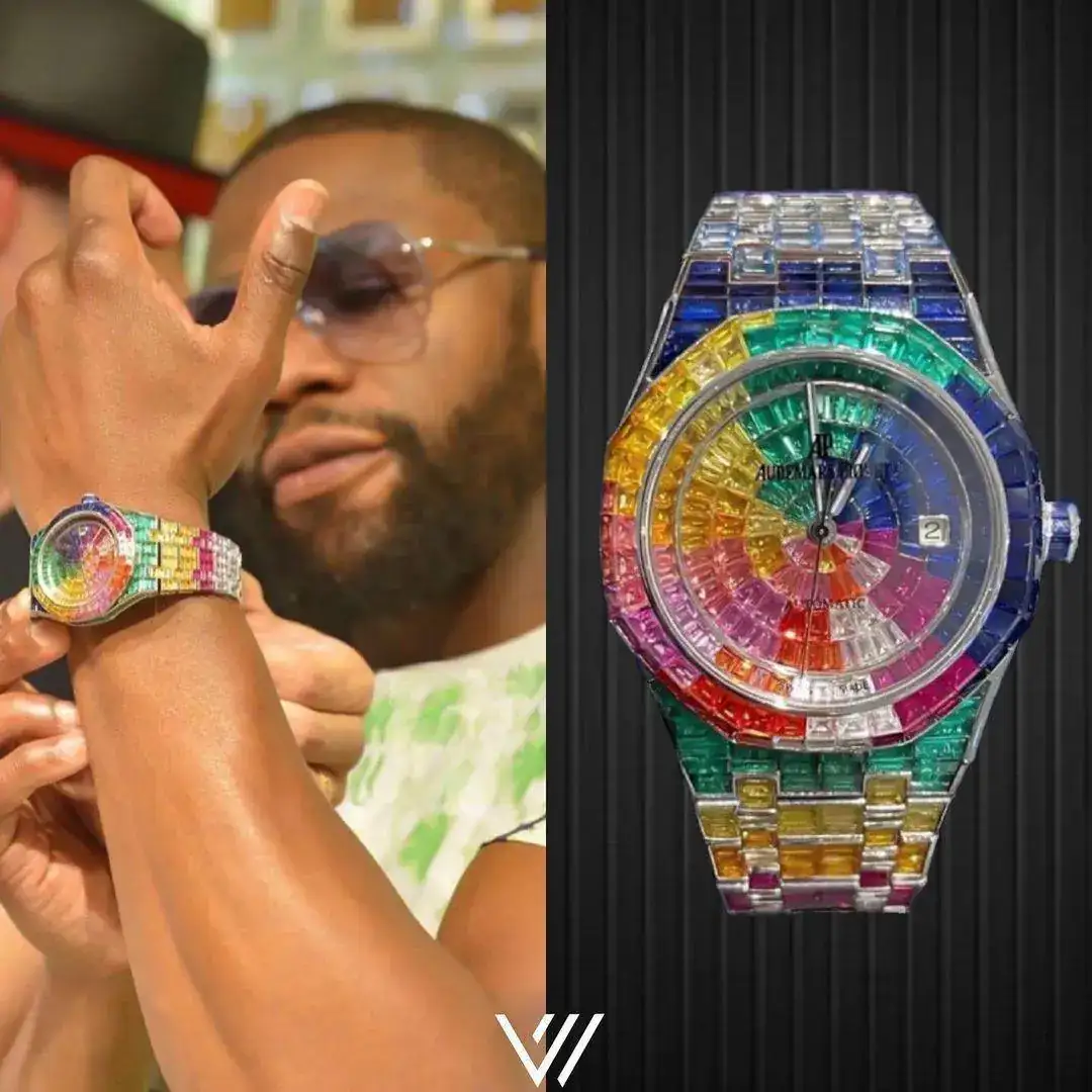 Floyd Mayweather spotted wearing a custom “Chandelier” Royal Oak.jpg
