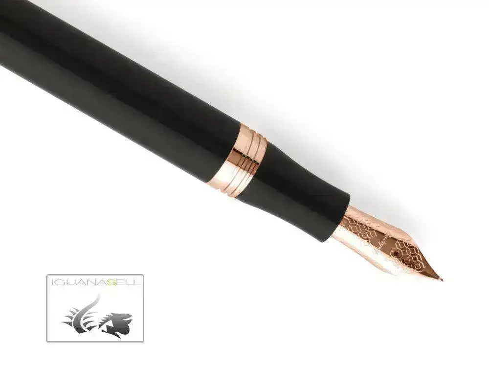 Fountain-Pen-Black-Resin-Rose-gold-trim-ISDUR-RC-2.webp