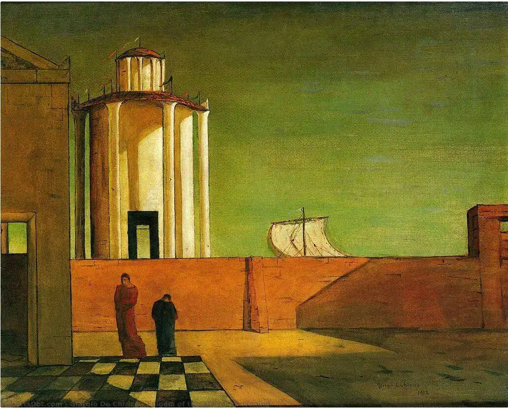 Giorgio De Chirico - Enigma de la llegada de la tarde..png