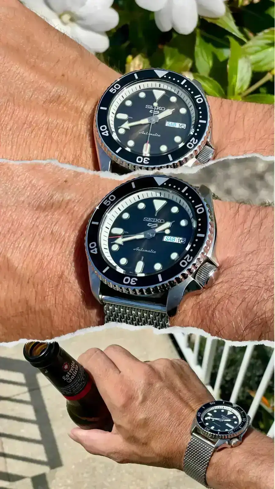 Gris Foto Collage Monocromático Papel Rasgado Historia de Instagram.webp