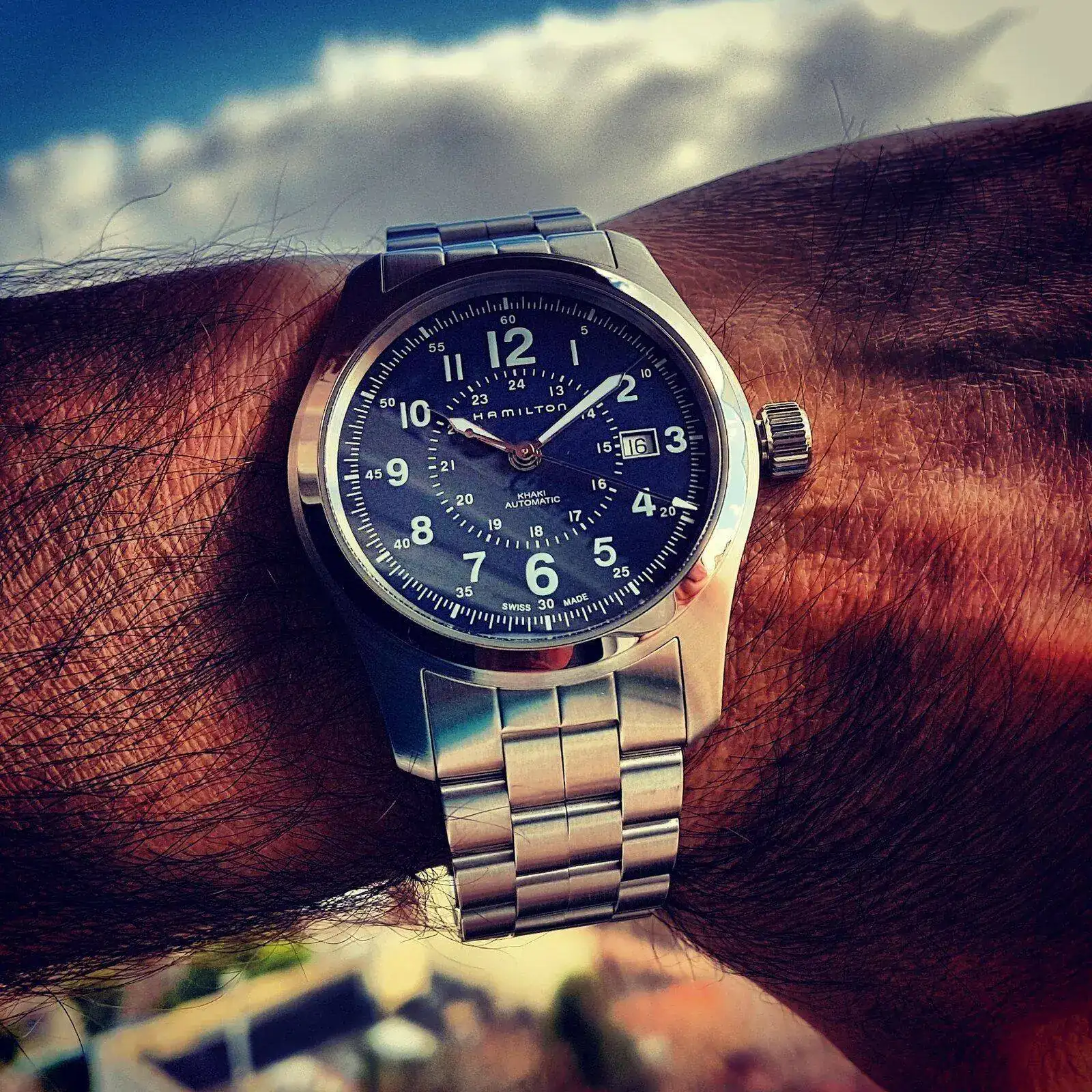 Hamilton Khaki Field Auto 42 mm 100M Blue Dial Bracelet #H70605143 (1).webp
