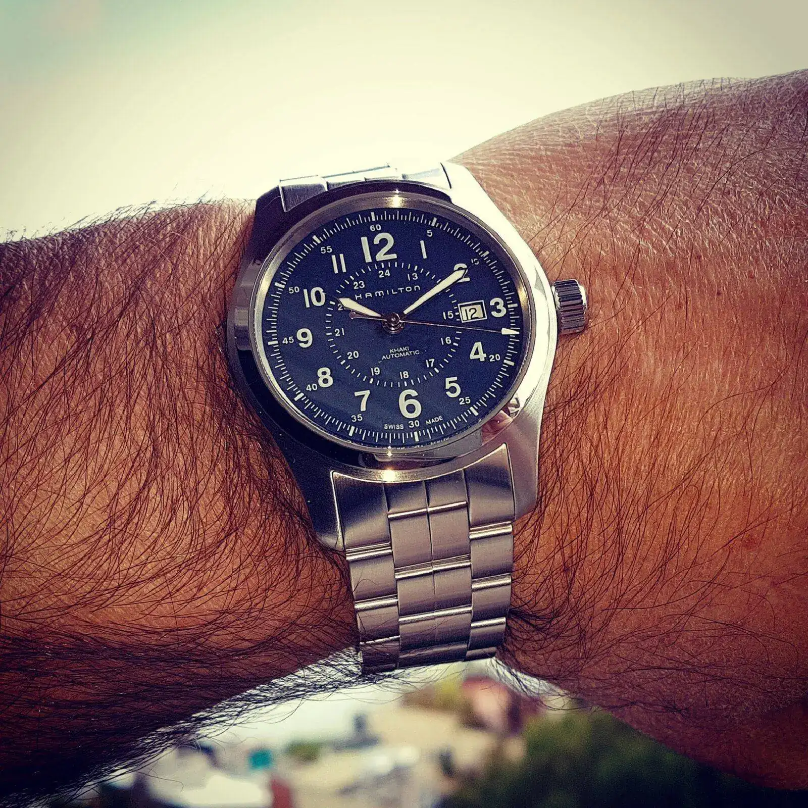Hamilton Khaki Field Auto 42 mm 100M Blue Dial Bracelet #H70605143 (1).jpg