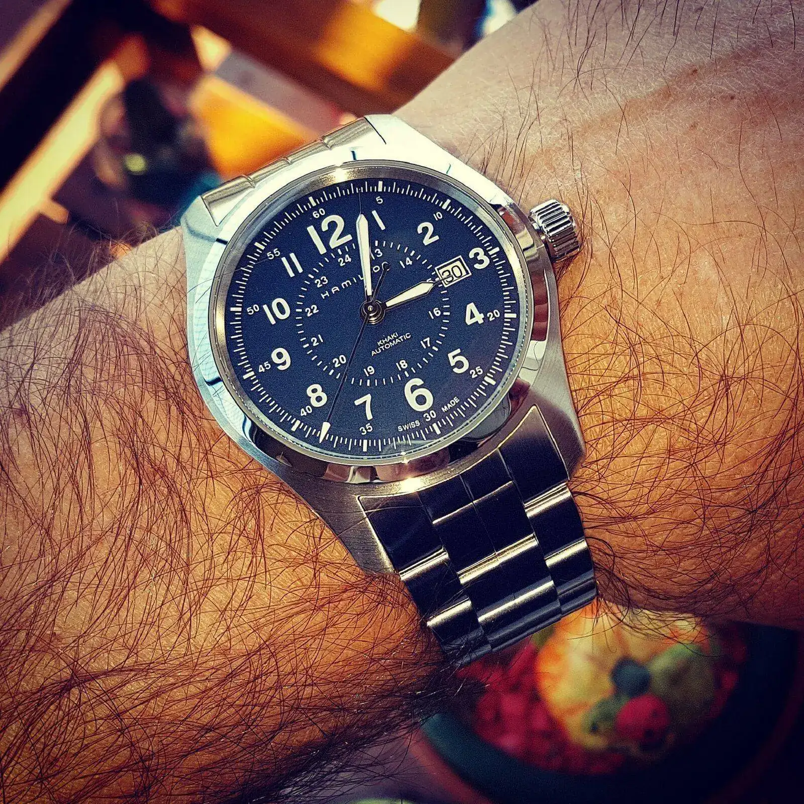 Hamilton Khaki Field Auto 42 mm 100M Blue Dial Bracelet #H70605143 (1).jpg
