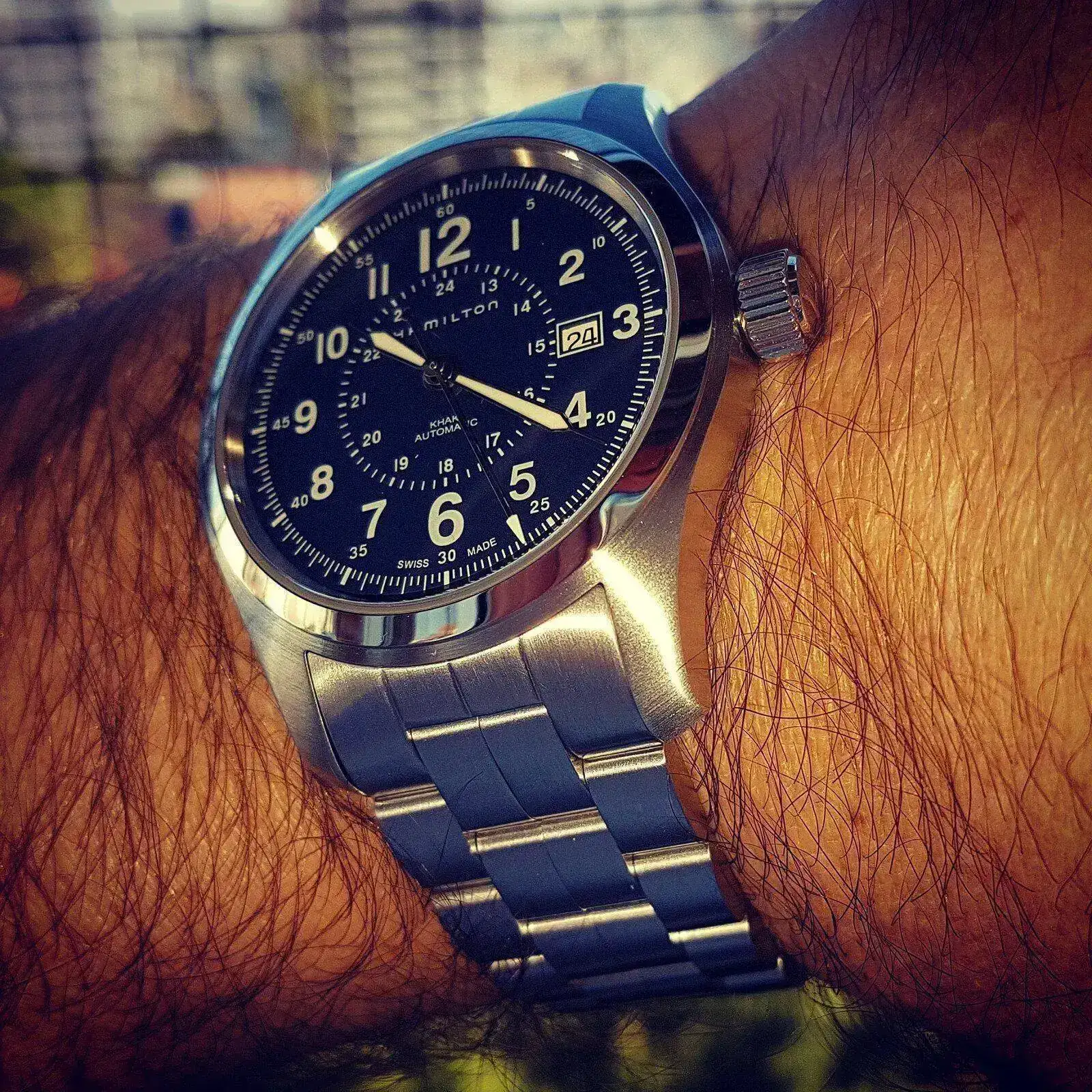 Hamilton Khaki Field Auto 42 mm 100M Blue Dial Bracelet #H70605143 (1).webp
