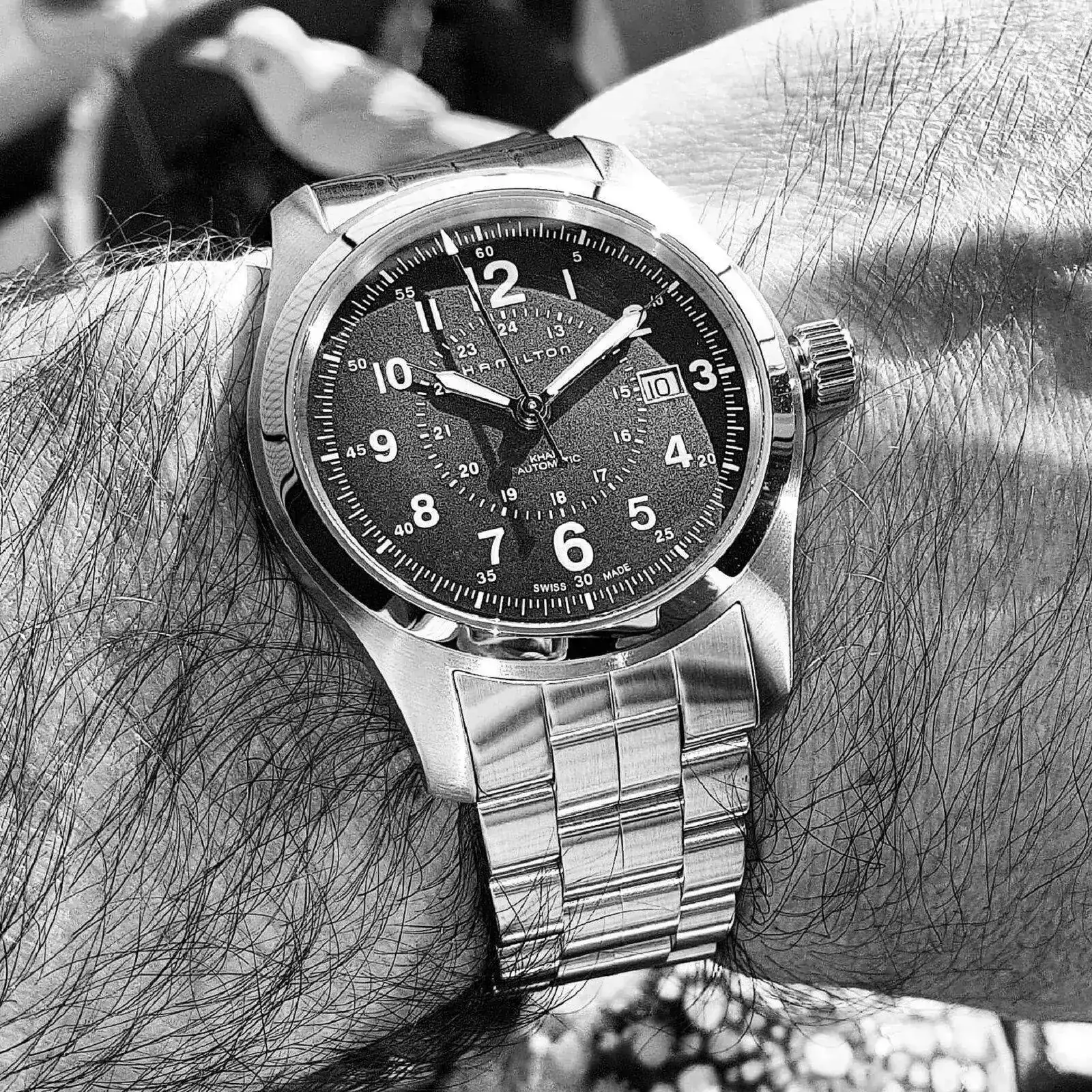 Hamilton Khaki Field Auto 42 mm 100M Blue Dial Bracelet #H70605143 (B&W).webp
