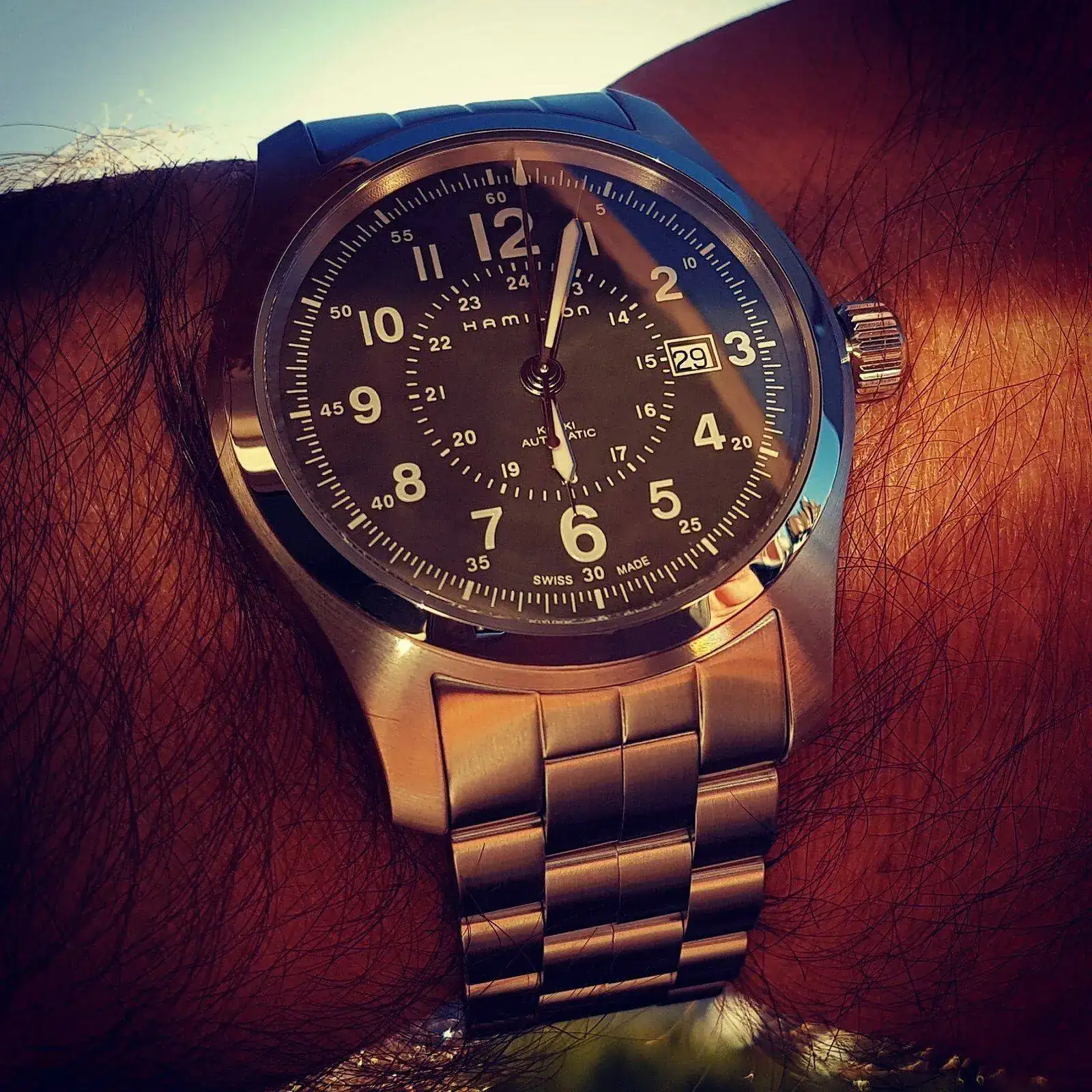Hamilton Khaki Field Auto 42mm 100M Green Dial Cal. H10 Ref. H70605163 (2).webp