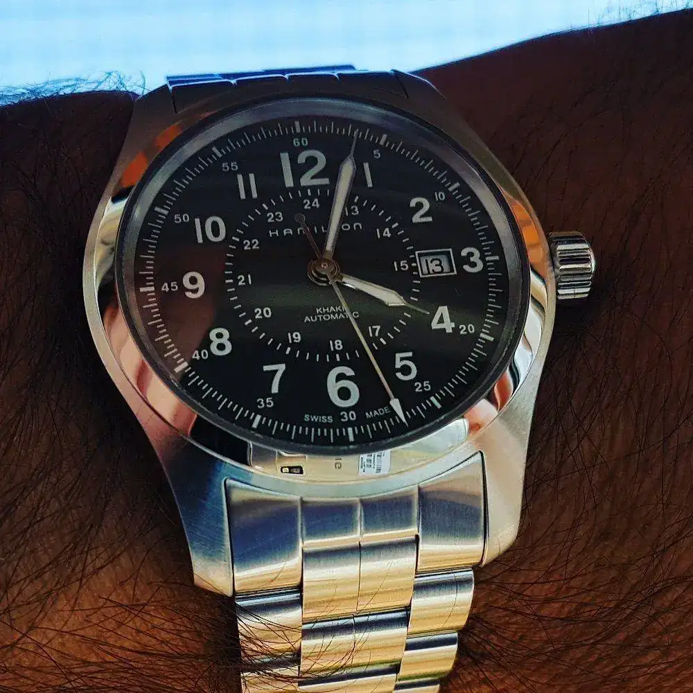 Hamilton Khaki Field Auto 42mm 100M Green Dial Cal. H10 Ref. H70605163 (3).webp