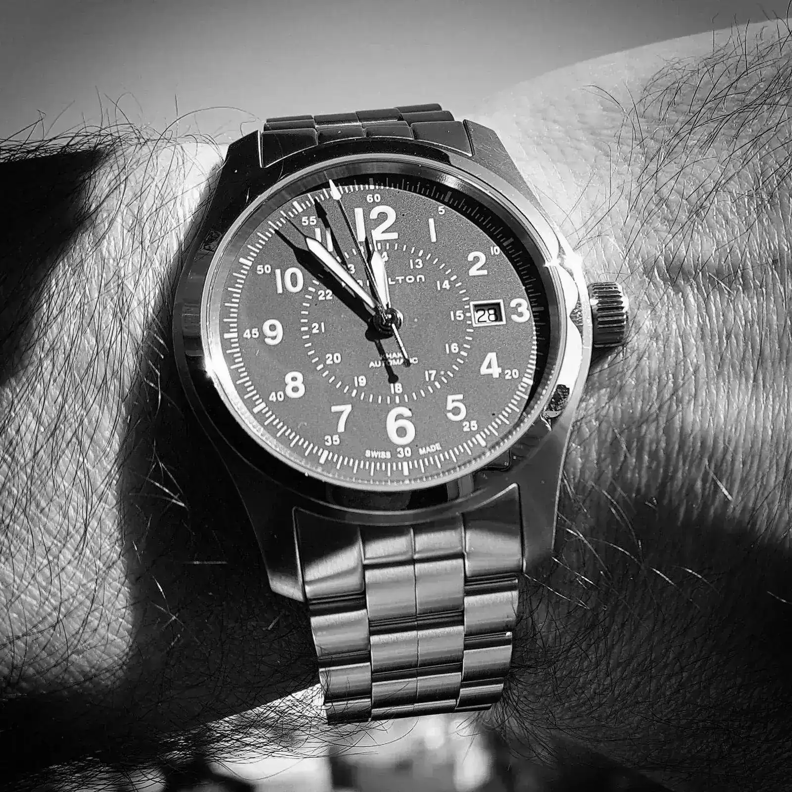 Hamilton Khaki Field Auto 42mm 100M Green Dial Cal. H10 Ref. H70605163 (B&W).webp