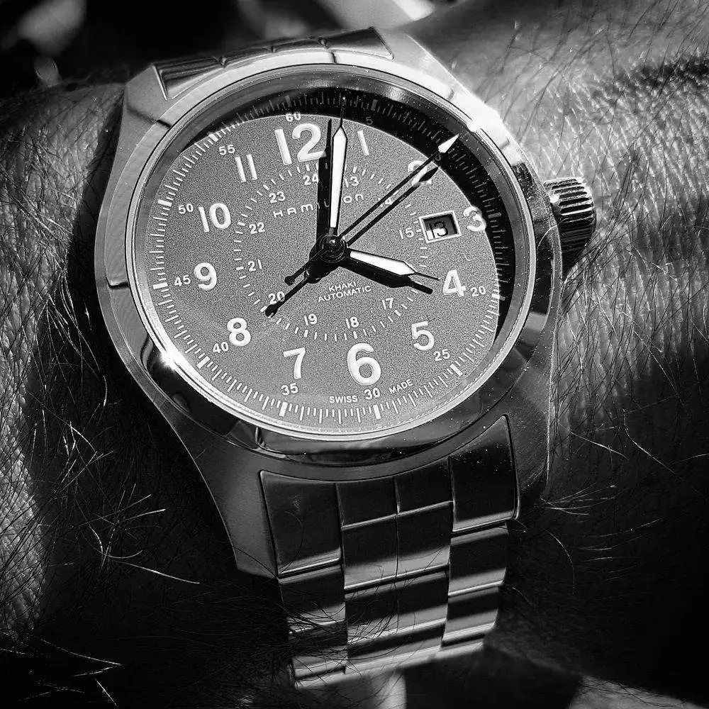 Hamilton Khaki Field Auto 42mm 100M Green Dial Cal. H10 Ref. H70605163 (B&W).webp