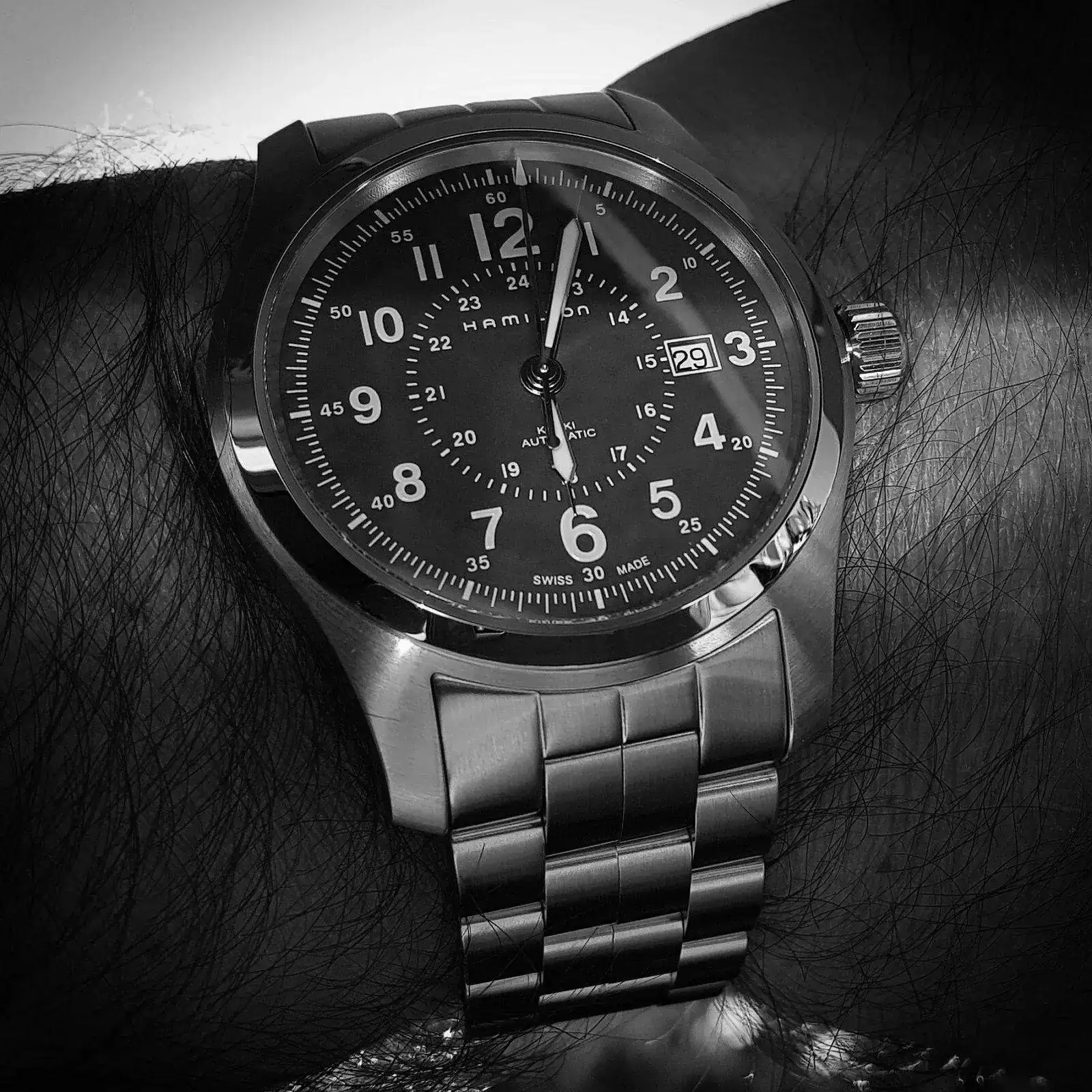 Hamilton Khaki Field Auto 42mm 100M Green Dial Cal. H10 Ref. H70605163 (B&W).webp