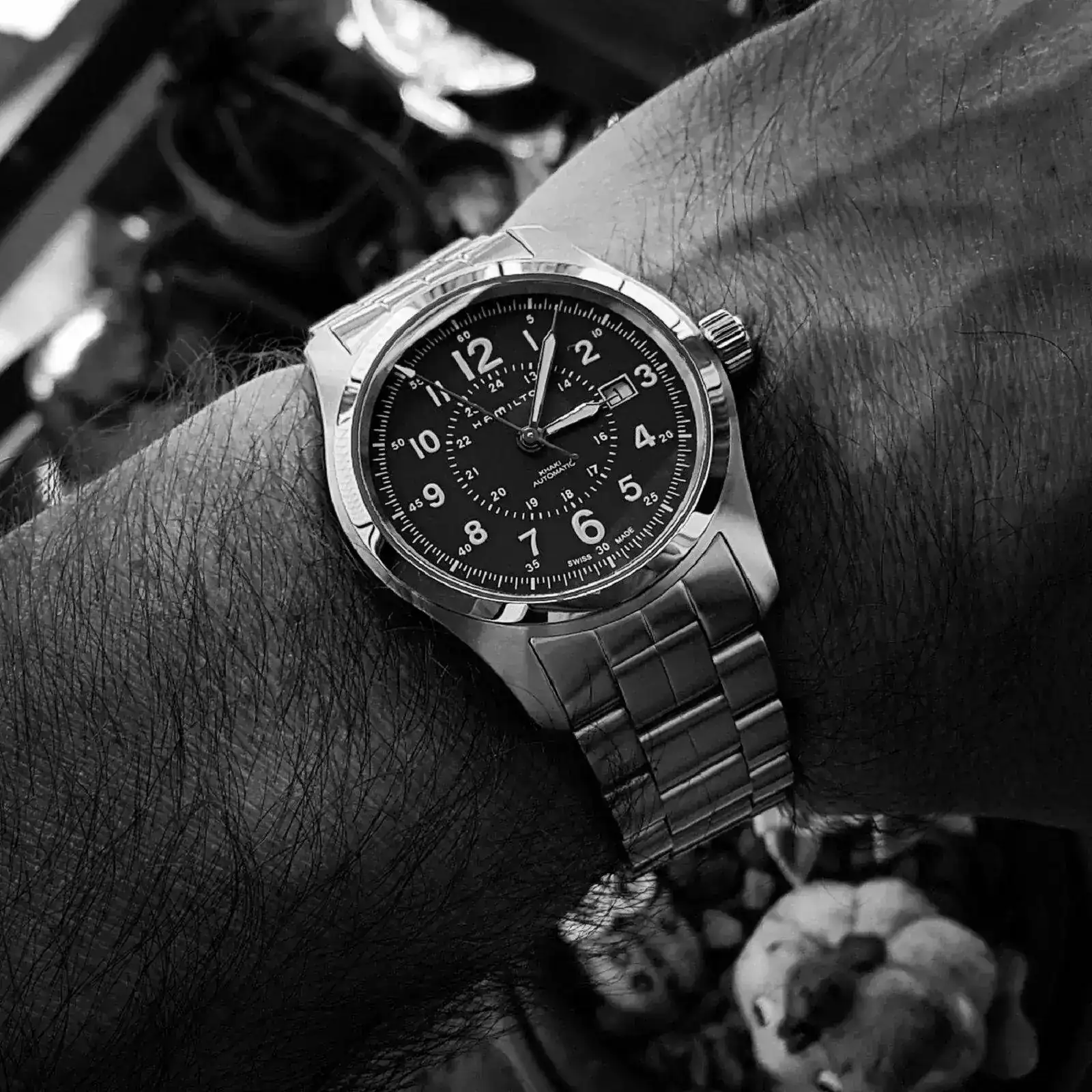 Hamilton Khaki Field Auto 42mm 100M Green Dial Cal. H10 Ref. H70605163 (B&W).webp