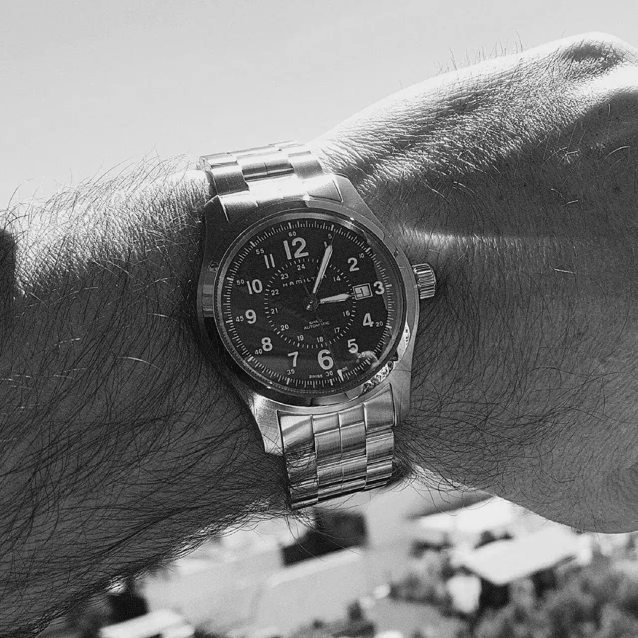 Hamilton Khaki Field Auto 42mm 100M Green Dial Cal. H10 Ref. H70605163 (ByN).webp