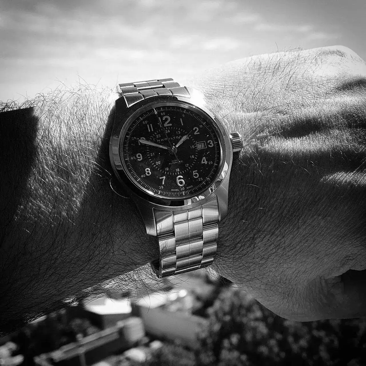 Hamilton Khaki Field Auto 42mm 100M Green Dial Cal. H10 Ref. H70605163 (ByN).webp
