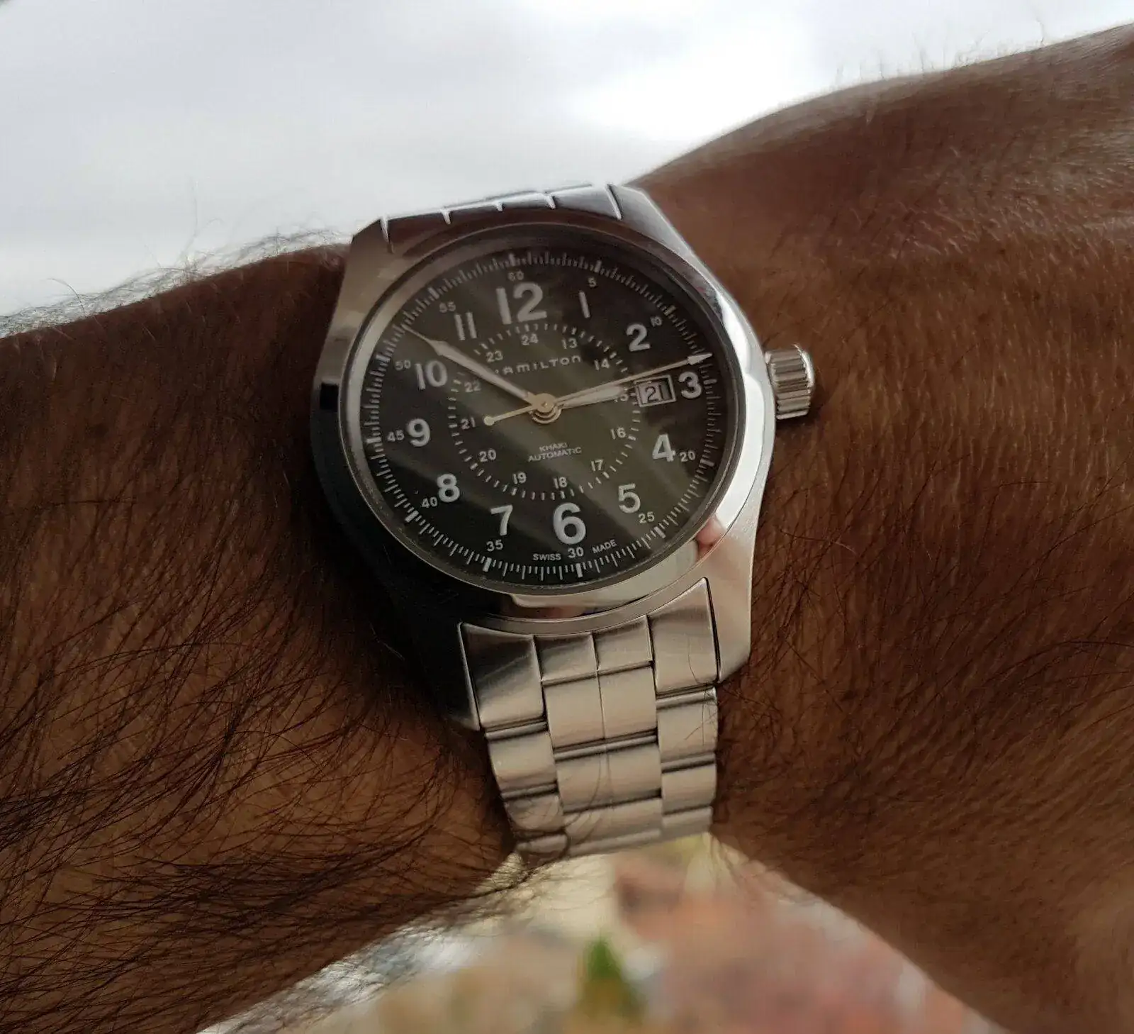 Hamilton Khaki Field Auto 42mm 100M Green Dial Cal. H10 Ref. H70605163.webp