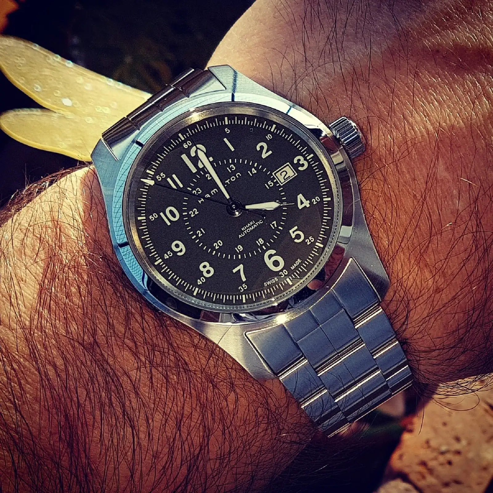 Hamilton Khaki Field Auto 42mm 100M Green Dial Cal. H10 Ref. H70605163.webp