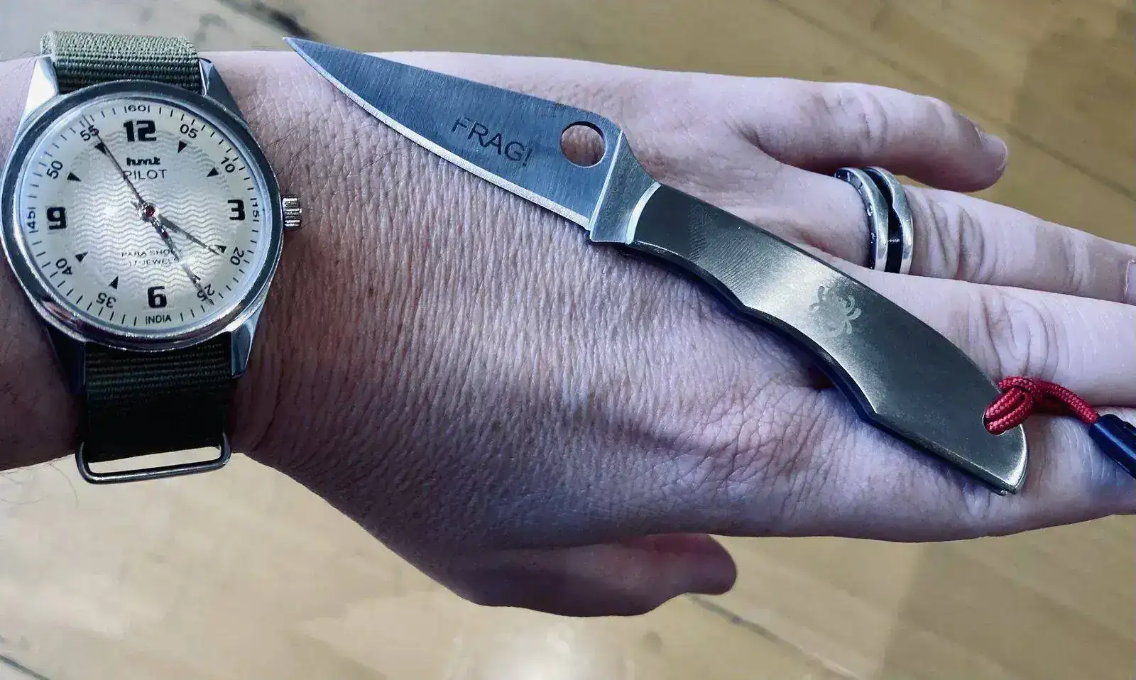 HMT India Pilot NATO Military Green_4 & SpyderCo Bug.webp