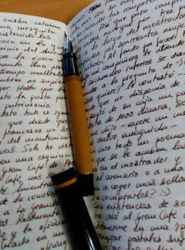 Pluma del foro Clavijo punto M - Pluma del foro Clavijo punto M con Mont Blanc Toffee brown