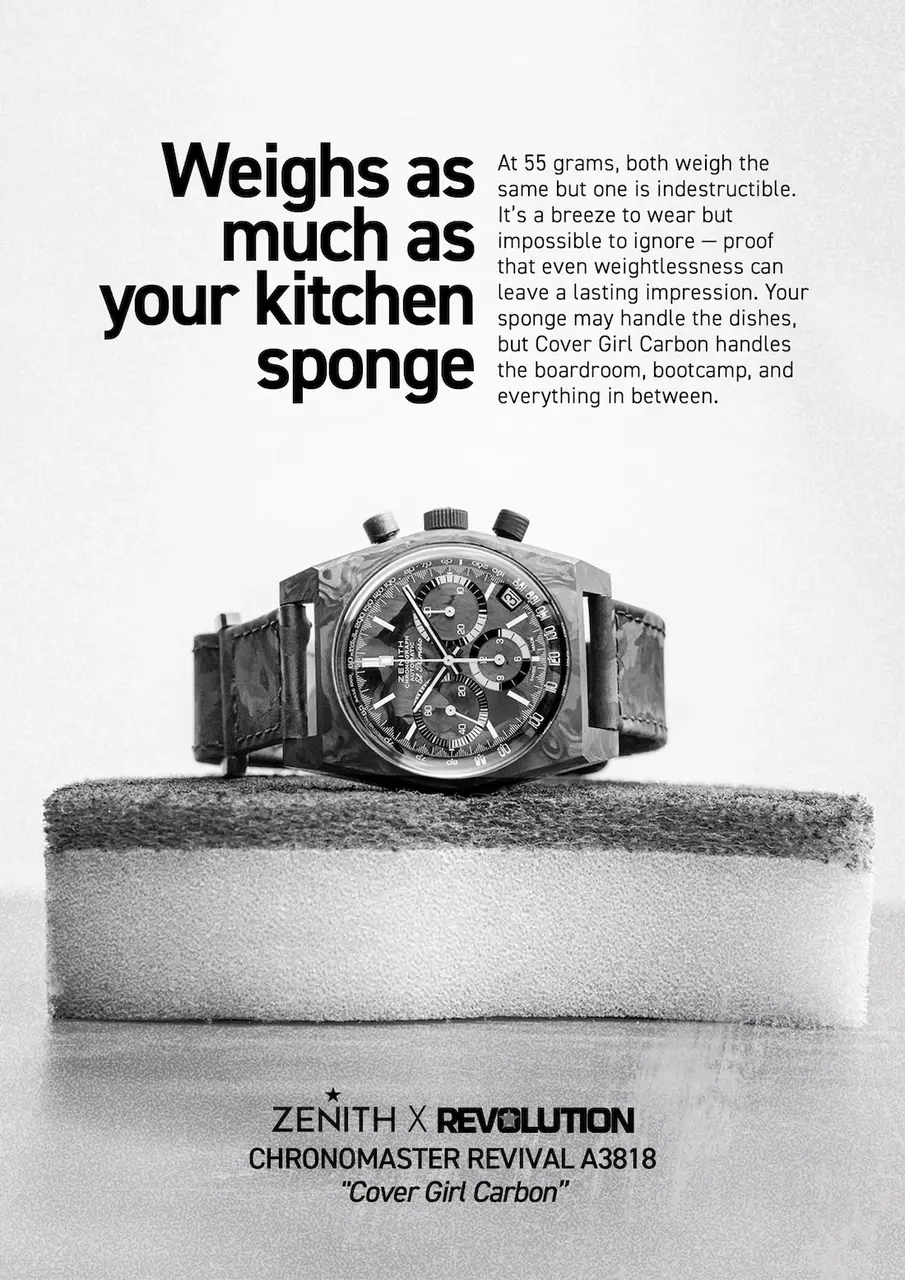 Zenith x Revolution Chronomaster Revival A3818 Cover Girl Carbon - 3