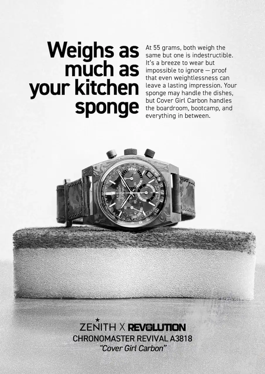 Zenith x Revolution Chronomaster Revival A3818 Cover Girl Carbon - 3