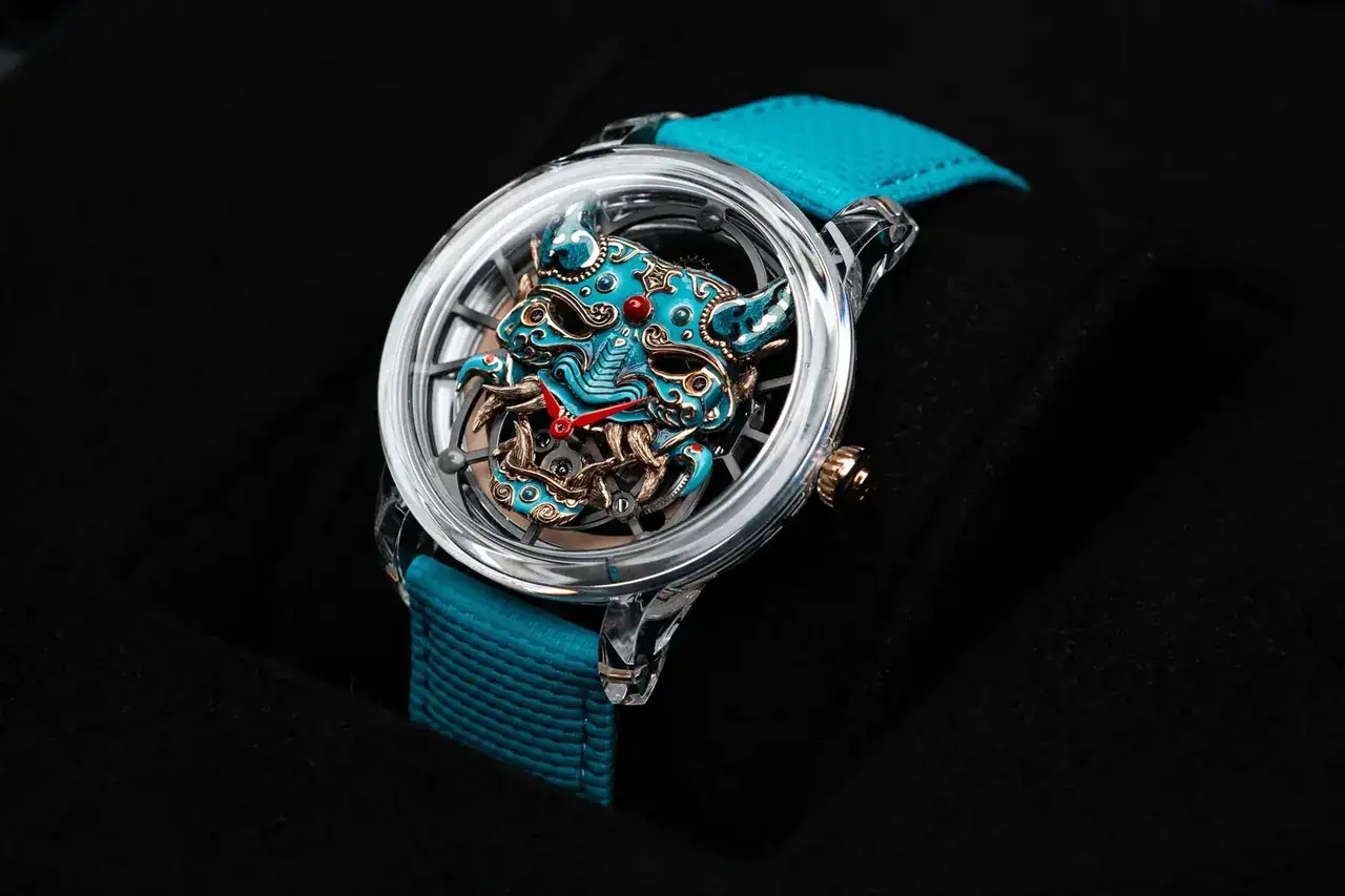 Chaqueta Droz Tourbillon Skeleton Sapphire Bushido
