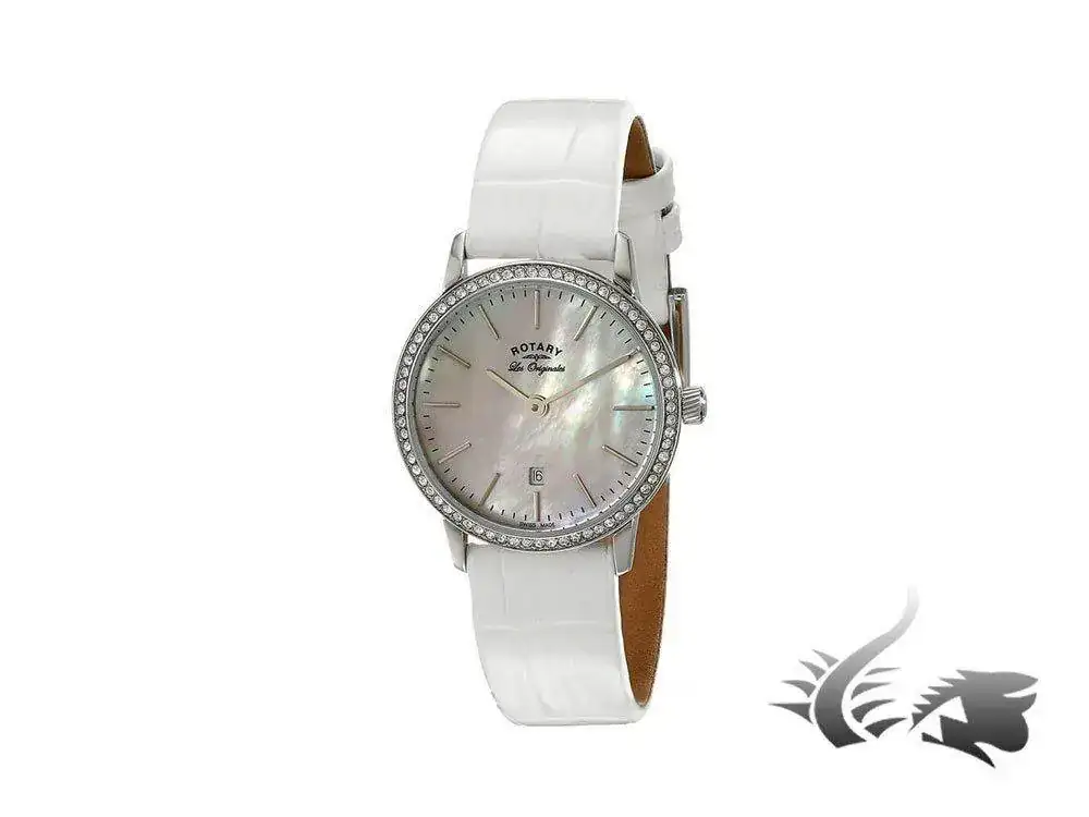 Ladies-Quartz-watch-Shine-stones-27-mm-Day-White-1.webp